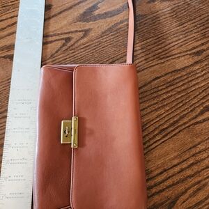 Fossil Tan Leather Crossbody Bag